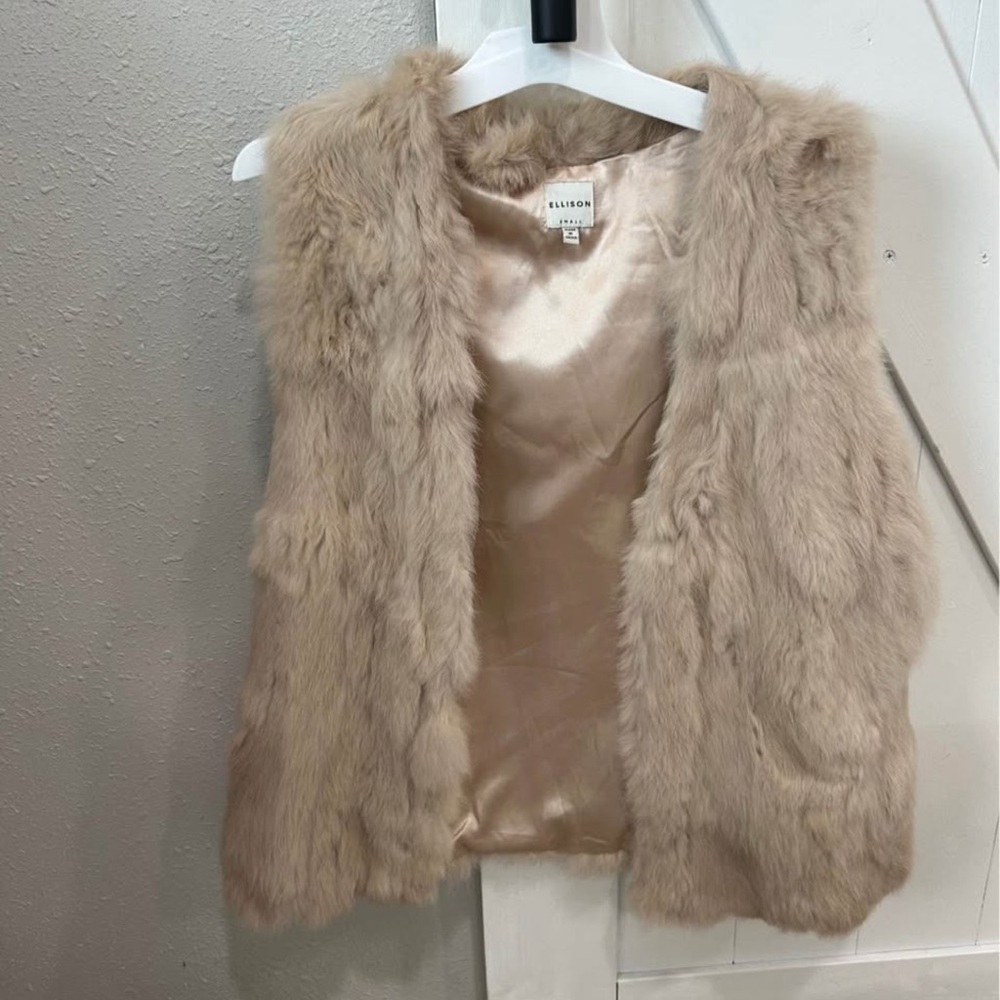 Real rabbit fur vest